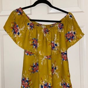 Floral off the shoulder top